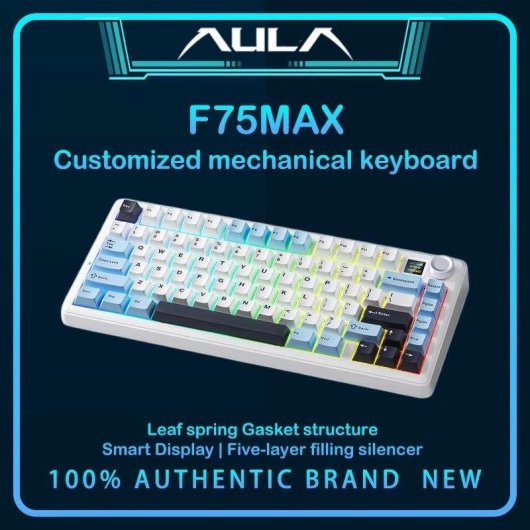 Tastatur Aula F75 Max 75% kabellos Switch Leobog Reaper TFT Display RGB