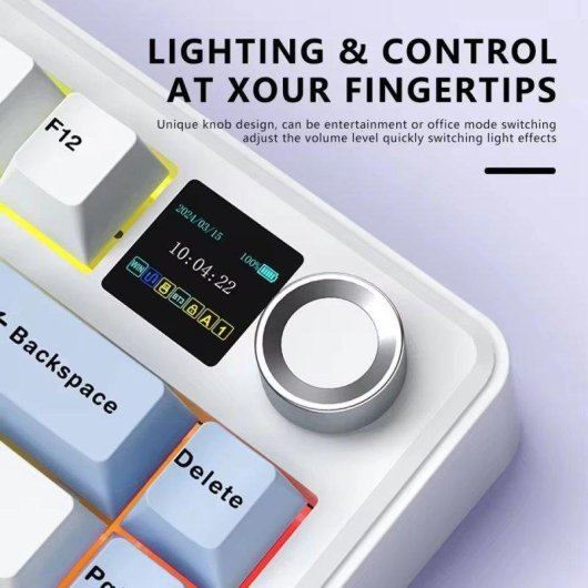 Tastatur Aula F75 Max 75% kabellos Switch Leobog Reaper TFT Display RGB