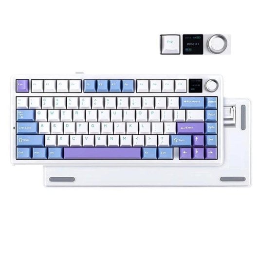 Clavier Aula F75 Max sans fil 75% TFT RGB Hot-swap US ANSI