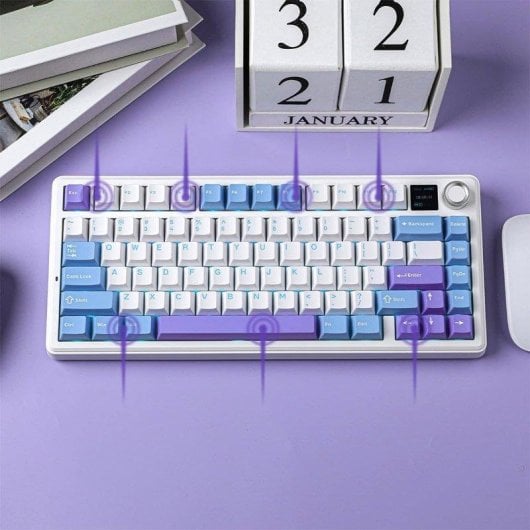 Clavier Aula F75 Max sans fil 75% TFT RGB Hot-swap US ANSI