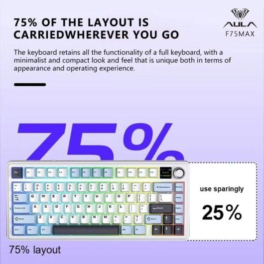 Tastatur Aula F75 Max 75% Switch Leobog Reaper Trimode RGB US ANSI