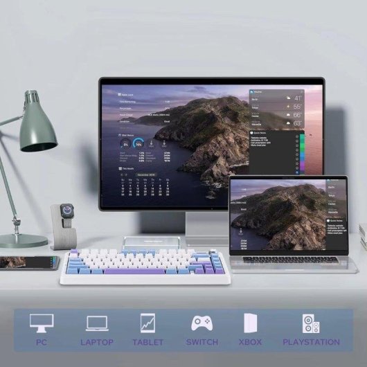 Tastatur Aula F75 Max 75% kabellos TFT-Display Drehregler RGB US ANSI
