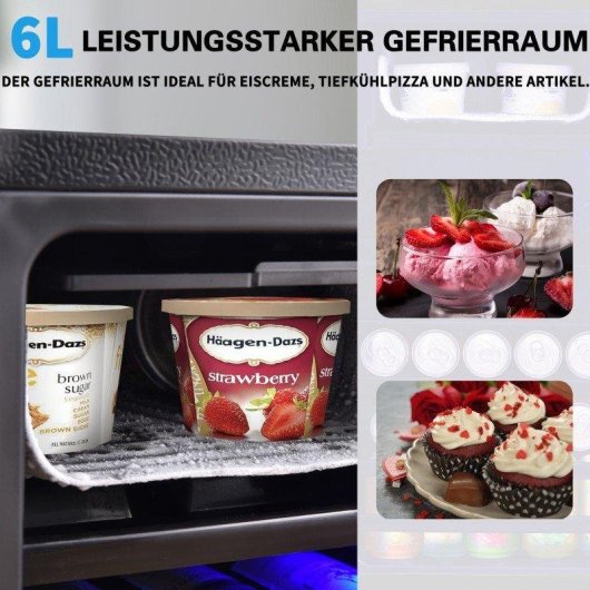 Mini-Kühlschrank Welltin SC-76A Defrost 72cm 76L E Schwarz