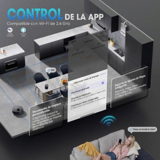 Aspirador Robô com Mopa Teendow D65S MAX Com Esvaziamento Automatico Navegação LiDAR 6000Pa