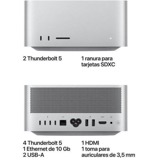 Apple Mac Studio M5 Ultra 30 núcleos 96GB 1TB SSD Apple GPU 64 Núcleos