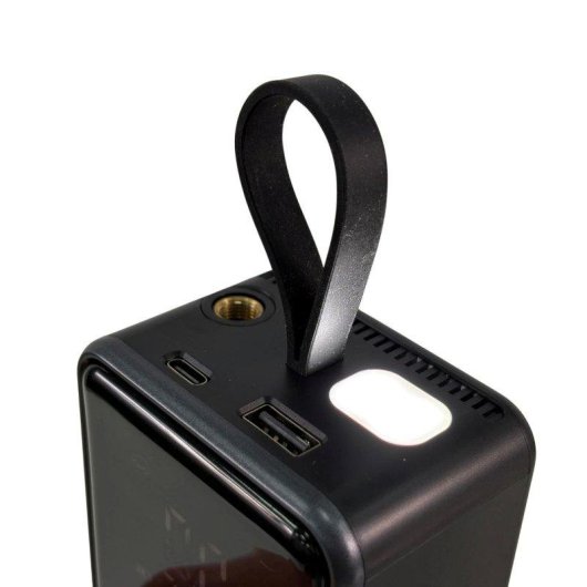 Compresor de Aire Portátil Zwheel NEO Con Luz LED Batería 2000 mAh y Power Bank Negro