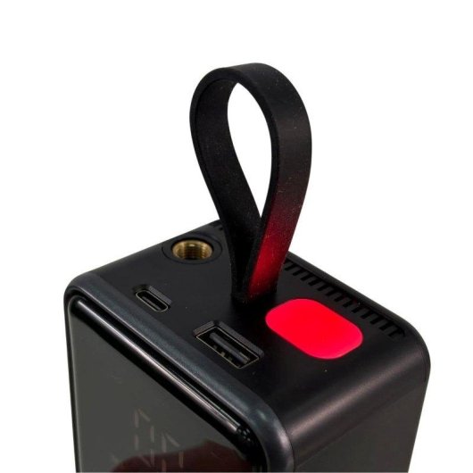 Compresor de Aire Portátil Zwheel NEO Con Luz LED Batería 2000 mAh y Power Bank Negro
