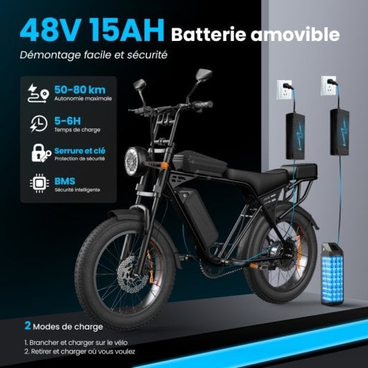Bicicleta Eléctrica Todo Terreno Aairsk X5 20" 48V/15,6Ah