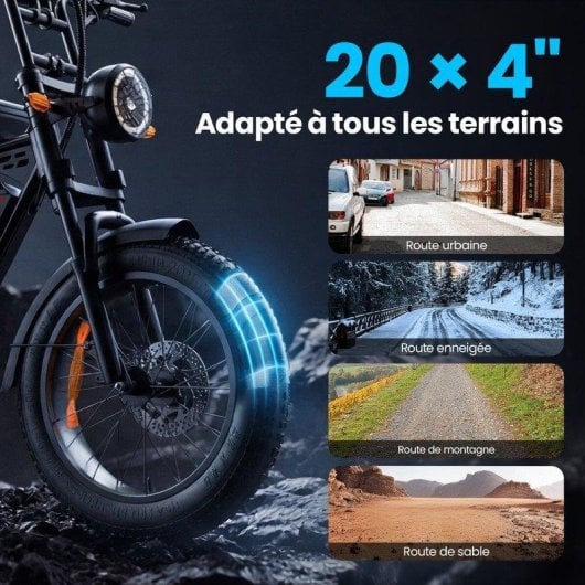 Bicicleta Eléctrica Todo Terreno Aairsk X5 20" 48V/15,6Ah
