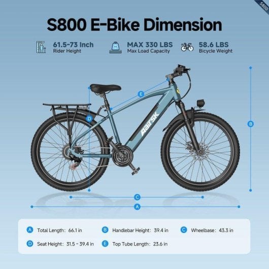 Bicicleta eléctrica Aairsk S800 Todo Terreno 26" 250W 36V 13Ah 7v