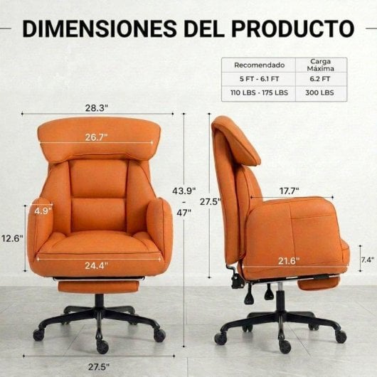 Chaise Welltin 90°-135° accoudoirs tournants