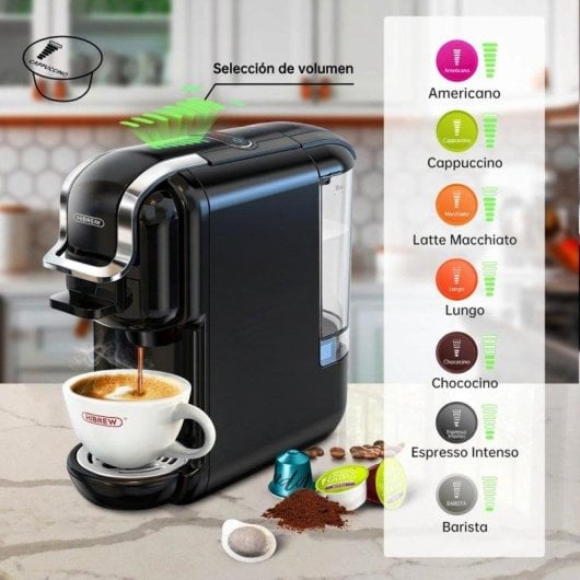 Máquina de café de cápsulas HiBREW H2B 600ml 19 Bares multi compatível
