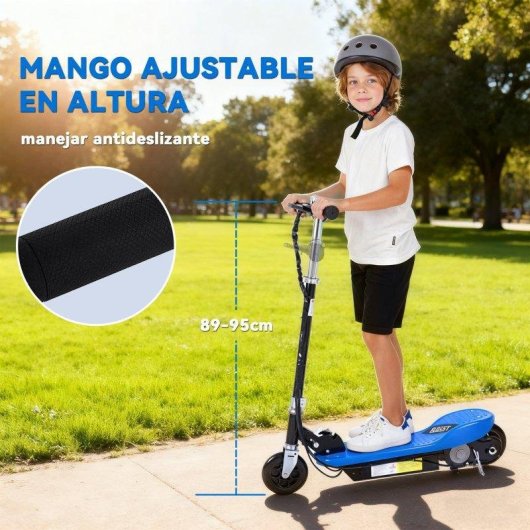 Monopattino elettrico Welltin 120W Autonomia 10km Pieghevole Blu
