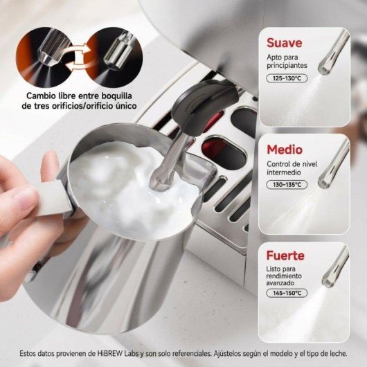 Macchina da caffè espresso semi-automatica HiBREW H13 doppia caldaia 1,3L 20 bar acciaio inox