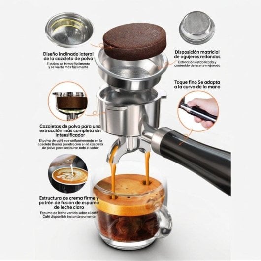 Espressomaschine HiBREW H10A Edelstahl 1,8L 20 Bar programmierbar Kaltbrühmodus