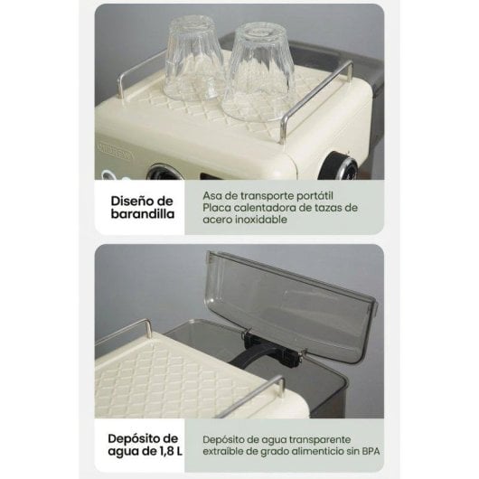 Espressomaschine HiBREW H10A Edelstahl 1,8L 20 Bar programmierbar Kaltbrühmodus