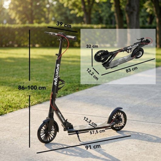 Patinete eléctrico Welltin plegable 5,1 kg 100 kg triple amortiguación doble freno