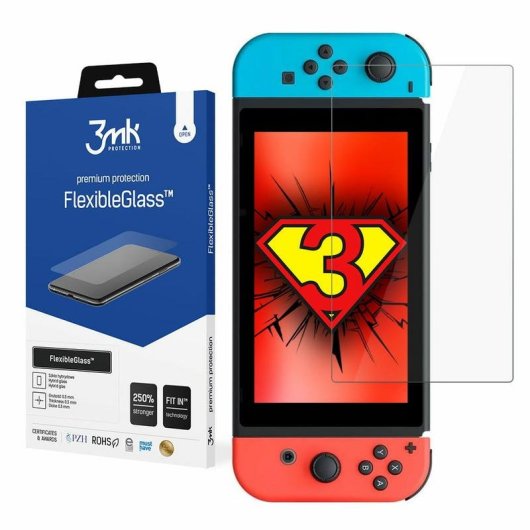 Protége-écran FlexibleGlass 3MK pour Nintendo Switch