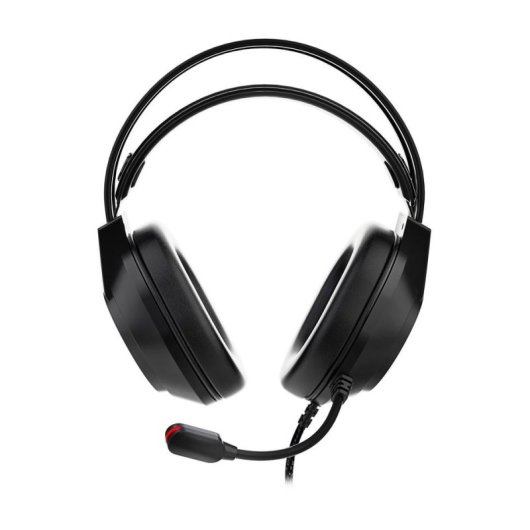 Auriculares Deltaco Gaming GAM-168 con cable USB, iluminación multicolor y micrófono para juego negro