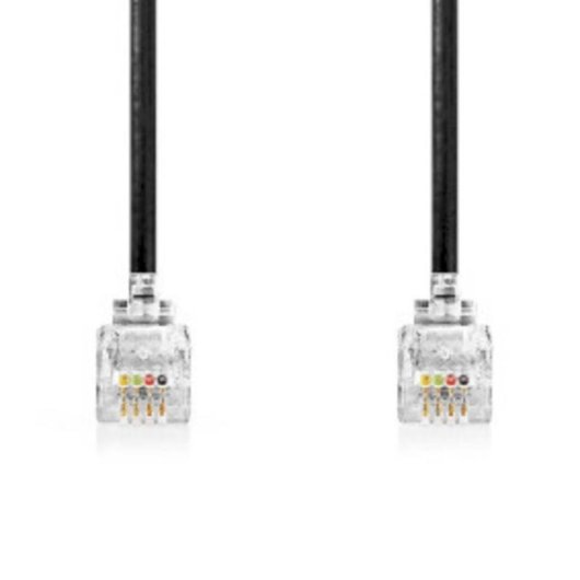 Câble Téléphonique Nedis RJ-10 Male 2m Noir