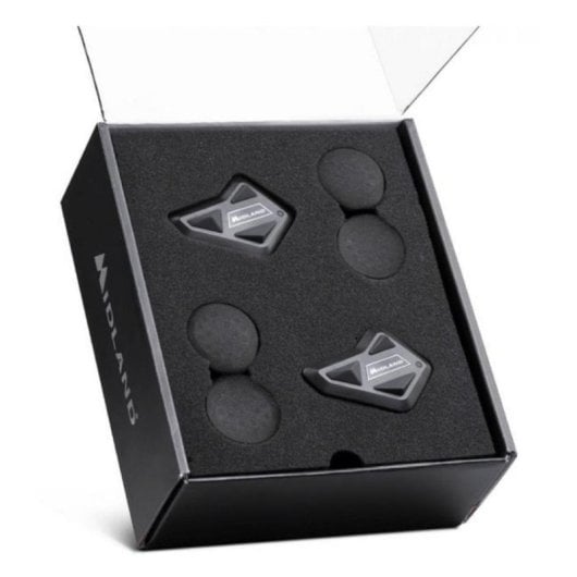Auriculares Midland C1410.01 sans fil Bluetooth pour moto avec micro et IPX6 noir