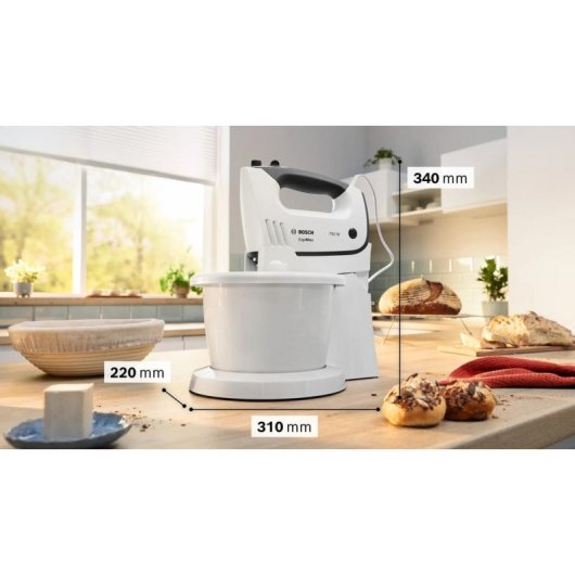 Frullatore a mano Bosch MFQ37490 750W 5 Velocità Turbo con Ciotola 3L
