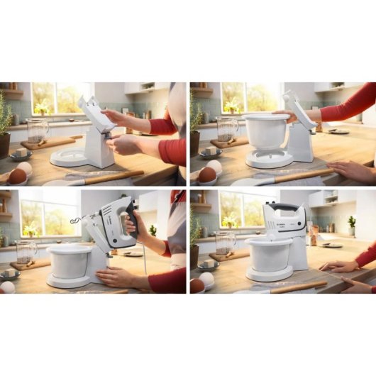 Frullatore a mano Bosch MFQ37490 750W 5 Velocità Turbo con Ciotola 3L