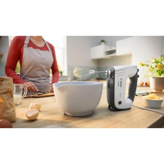 Frullatore a mano Bosch MFQ37490 750W 5 Velocità Turbo con Ciotola 3L