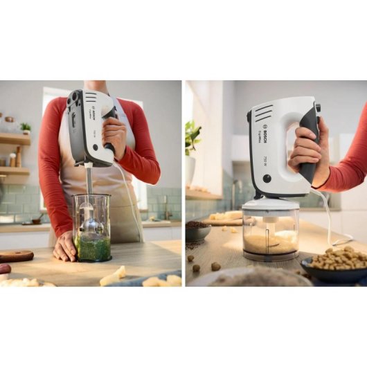 Frullatore a mano Bosch MFQ37490 750W 5 Velocità Turbo con Ciotola 3L