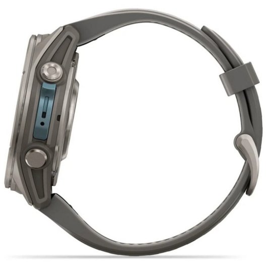 Garmin fēnix 9 GPS Bluetooth Wi-Fi 43mm Titanio con correa de silicona en gris