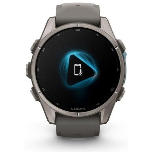 Garmin fēnix 9 GPS Bluetooth Wi-Fi 43mm Titanio con correa de silicona en gris