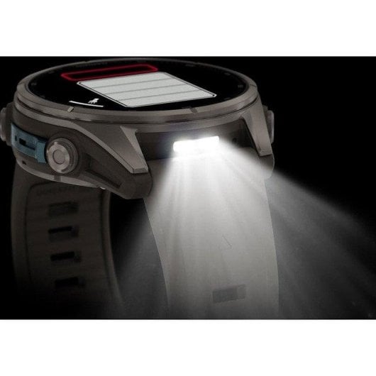 Garmin fēnix 9 GPS Bluetooth Wi-Fi 43mm Titanio con correa de silicona en gris