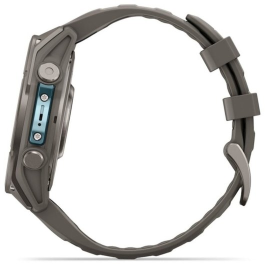 Garmin fēnix 9 GPS Bluetooth Wi-Fi 47mm Titanio con correa de silicona en gris