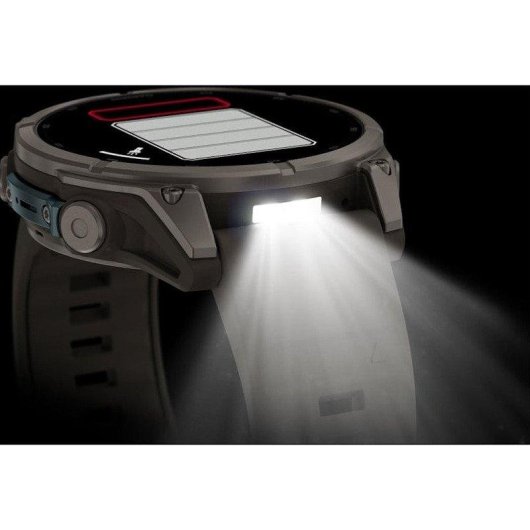 Garmin fēnix 9 GPS Bluetooth Wi-Fi 47mm Titanio con correa de silicona en gris