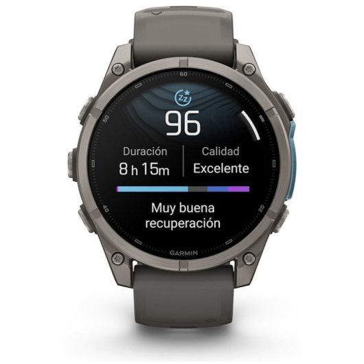 Garmin fēnix 9 GPS Bluetooth Wi-Fi 51mm Titanio con correa de silicona en gris