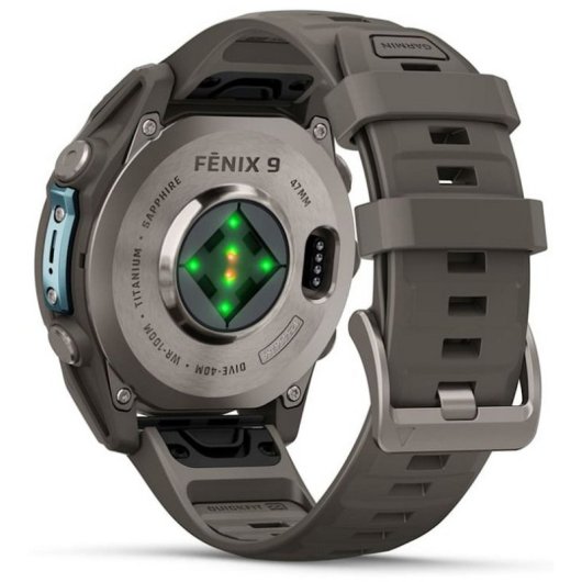 Garmin fēnix 9 GPS Bluetooth Wi-Fi 51mm Titanio con correa de silicona en gris