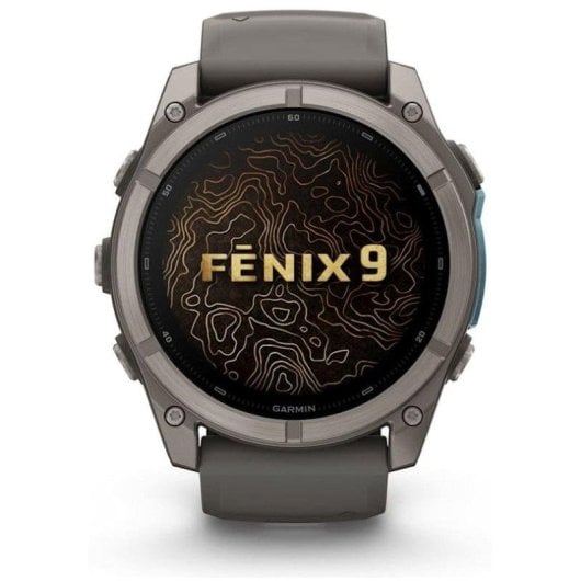 Garmin fēnix 9 GPS Bluetooth Wi-Fi 51mm Titanio con correa de silicona en gris