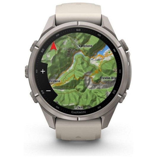 Garmin fēnix 9 Pro inReach LTE 43mm Titanio con correa de silicona en blanco
