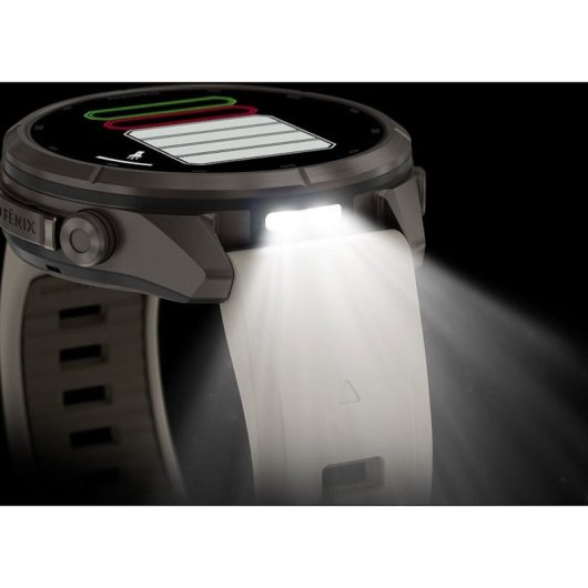 Garmin fēnix 9 Pro inReach LTE 43mm Titanio con correa de silicona en blanco