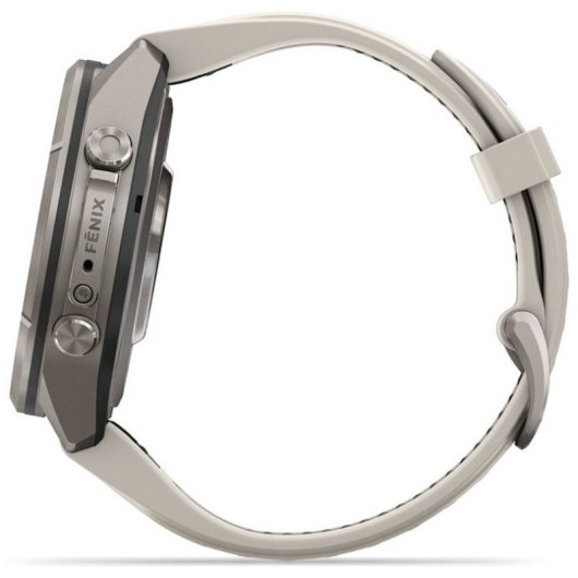 Garmin fēnix 9 Pro inReach LTE 43mm Titanio con correa de silicona en blanco