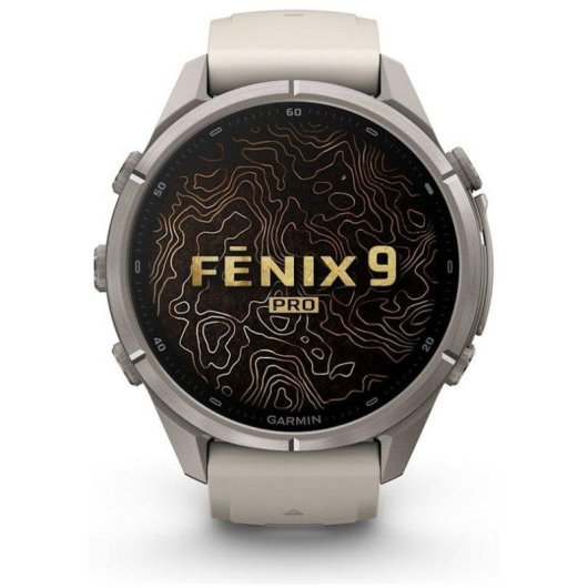 Garmin fēnix 9 Pro inReach LTE 43mm Titanio con correa de silicona en blanco
