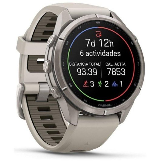 Garmin fēnix 9 Pro inReach LTE 43mm Titanio con correa de silicona en blanco