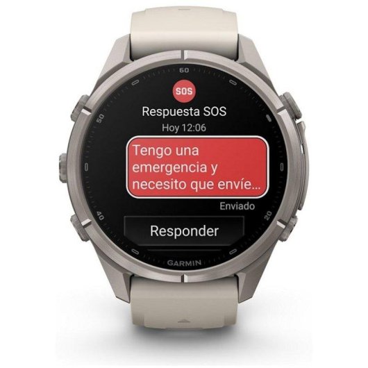 Garmin fēnix 9 Pro inReach LTE 43mm Titanio con correa de silicona en blanco
