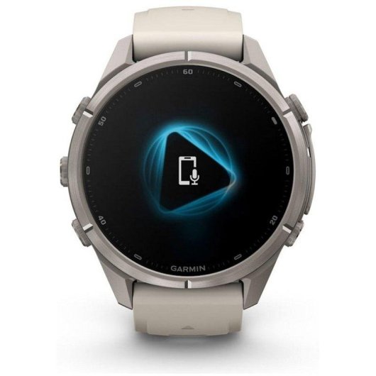 Garmin fēnix 9 Pro inReach LTE 43mm Titanio con correa de silicona en blanco
