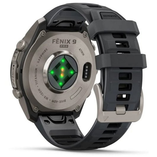 Garmin fēnix 9 Pro inReach LTE 47mm Titanio con correa de silicona en gris