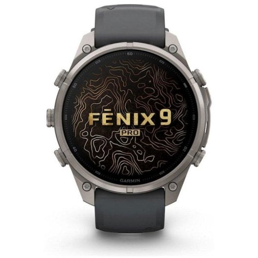 Garmin fēnix 9 Pro inReach LTE 47mm Titanio con correa de silicona en gris