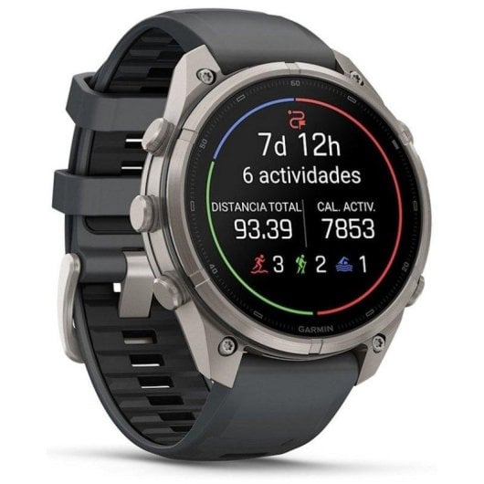 Garmin fēnix 9 Pro inReach LTE 47mm Titanio con correa de silicona en gris