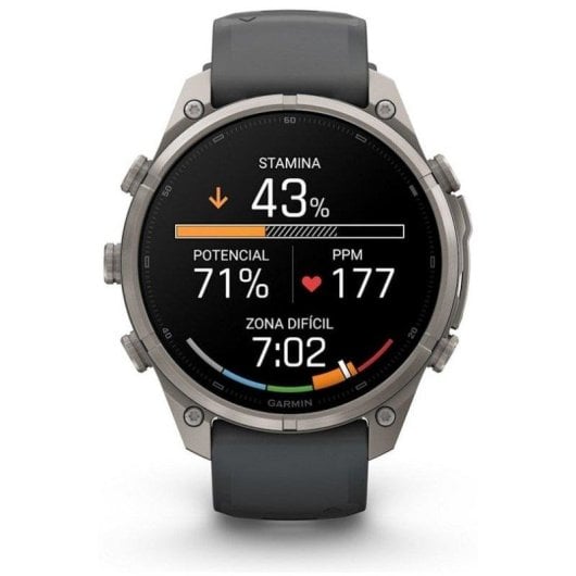 Garmin fēnix 9 Pro inReach LTE 47mm Titanio con correa de silicona en gris
