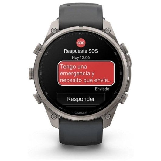 Garmin fēnix 9 Pro inReach LTE 47mm Titanio con correa de silicona en gris