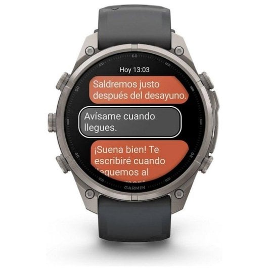 Garmin fēnix 9 Pro inReach LTE 47mm Titanio con correa de silicona en gris